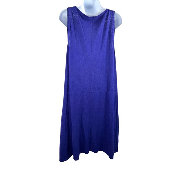 Eileen Fisher hemp blend lagen look shirt dress purple beach‎ sz XS - Picture 2 of 7